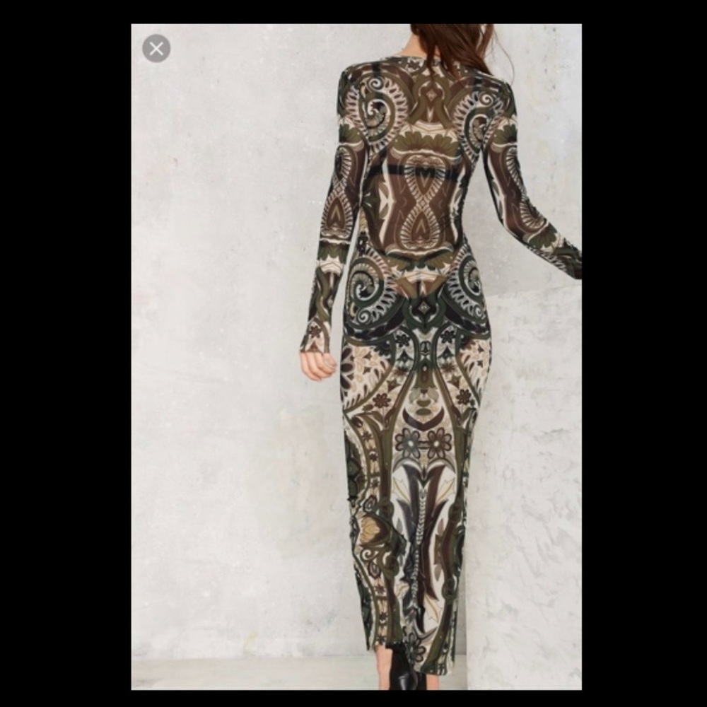Nasty gal viper mesh maxi dress